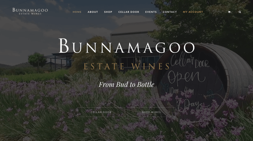Bunnamagoo Wines website made with WPBakery Page Builder for WordPress