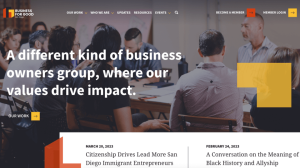 Business for Good San Diego website made with WPBakery Page Builder for WordPress