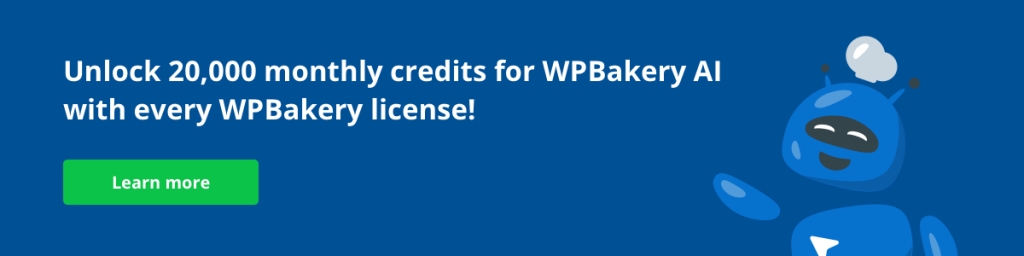Get WPBakery AI included with every WPBakery Page Builder license