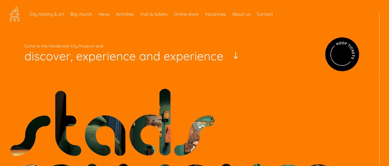 Stadsmuseum Harderwijk's website design