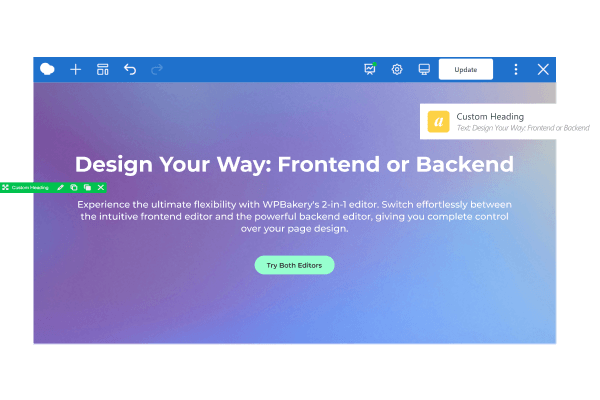 WPBakery Page Builder - backend and frontend editing