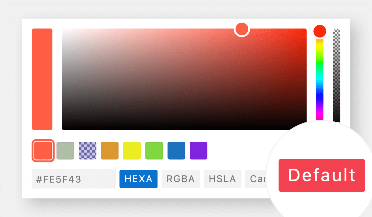 Reset color button in the WPBakery color picker