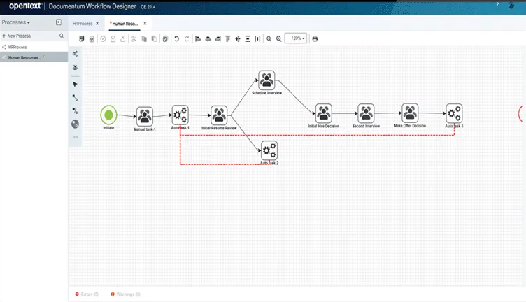 OpenText Wokflow Designer UI