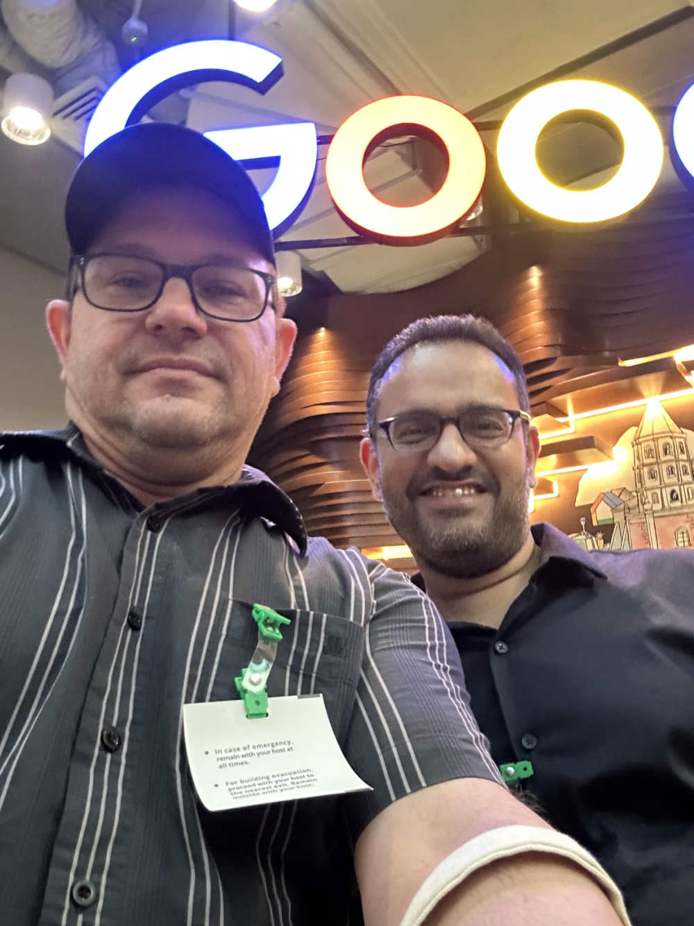 Davinder Singh Kainth and Lawrence Ladomery at Google HQs, learning about Site Kit