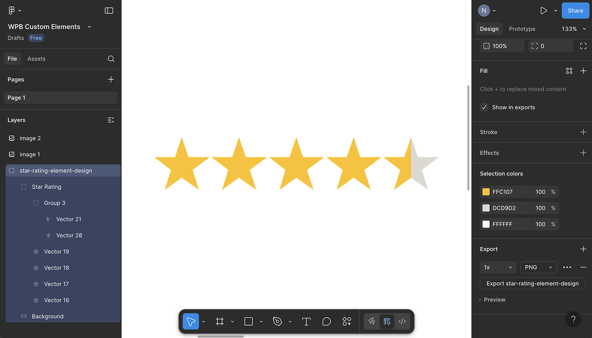 Designing a custom element for WPBakery in Figma
