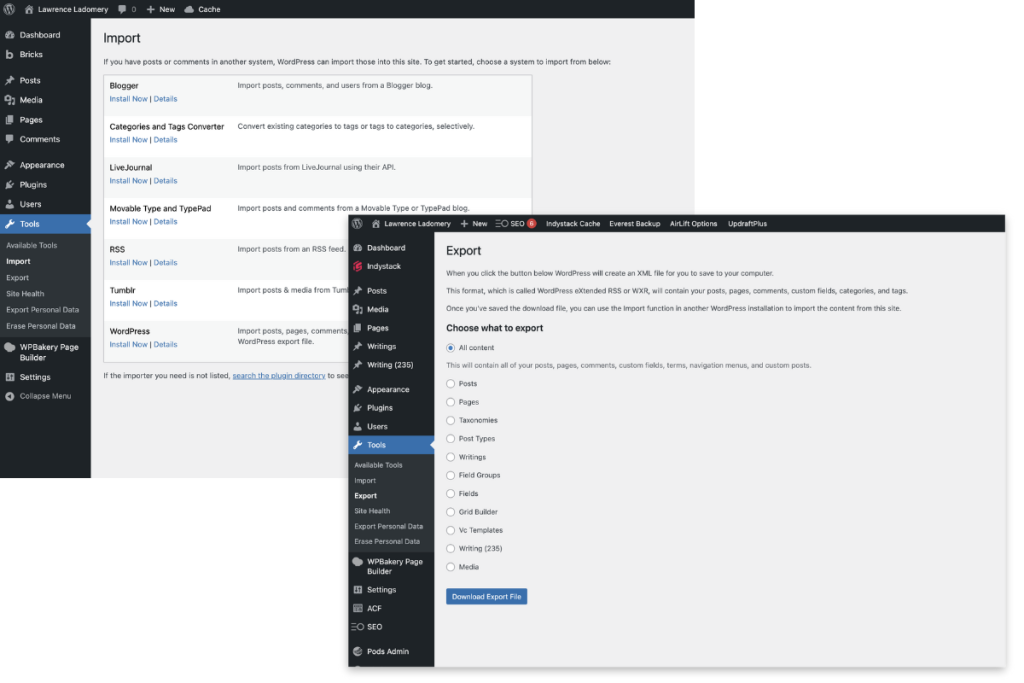 The Best Plugins To Import and Export WordPress Data - WPBakery Page ...