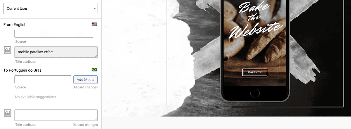 The Image Translation options within TranslatePress.