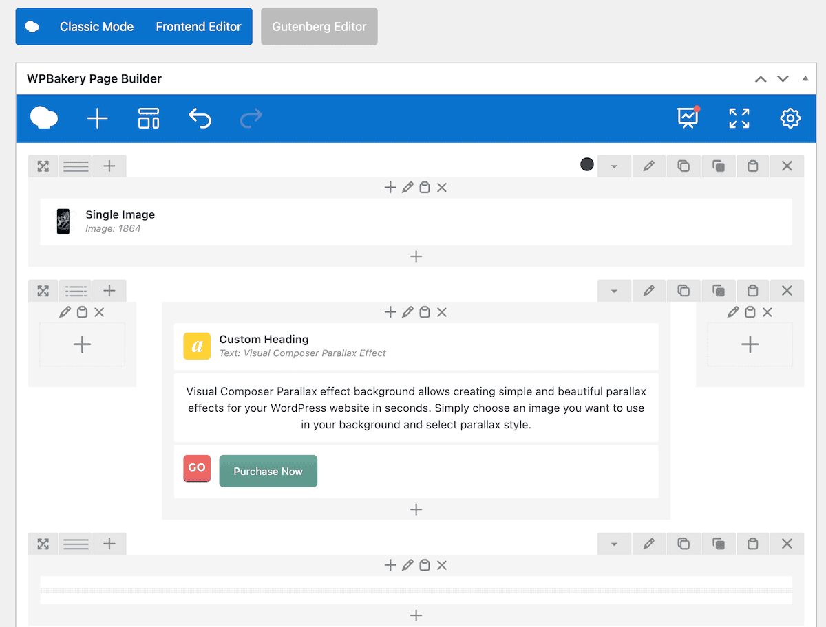 WPBakery backend editor