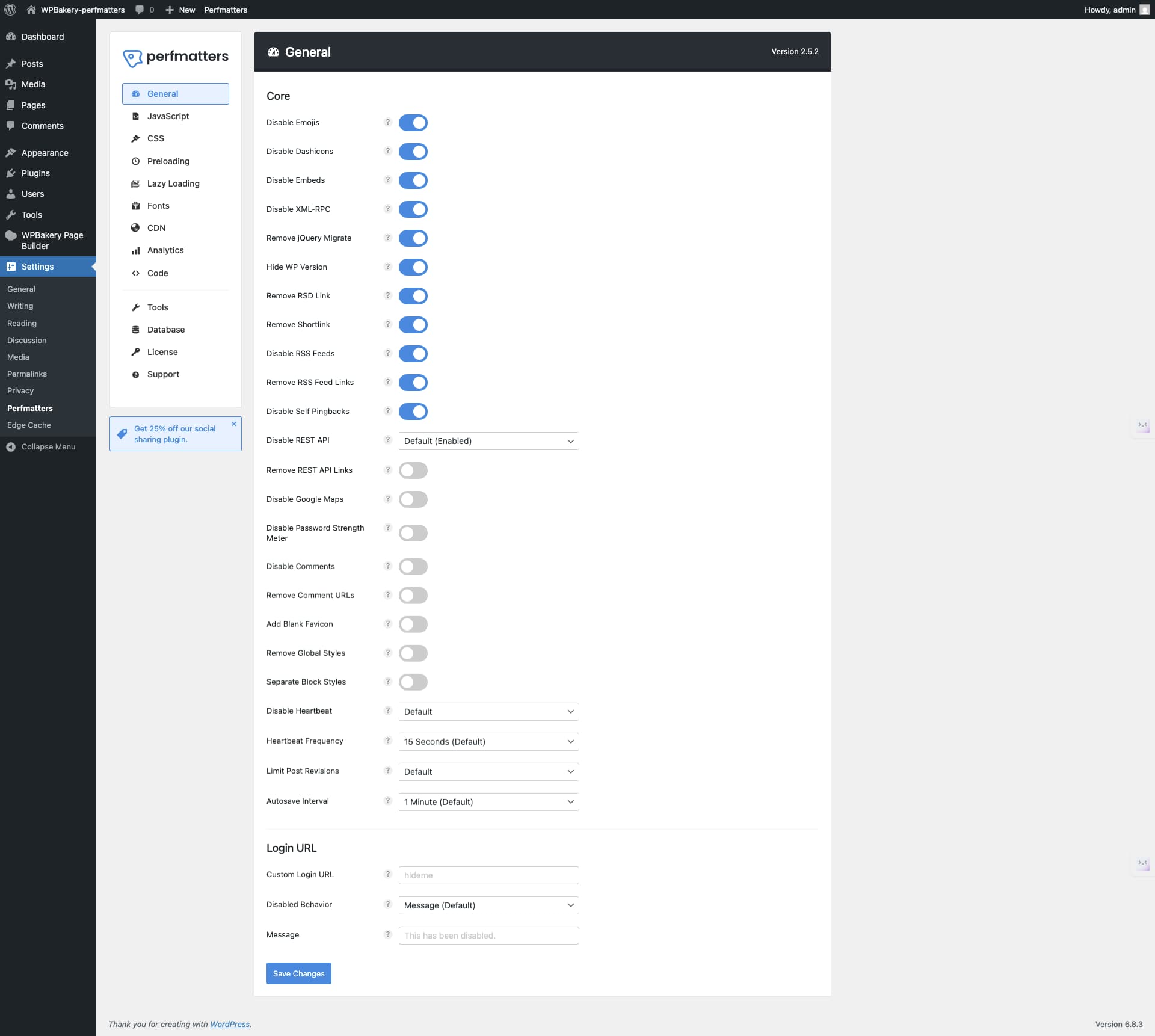 Additional handy features of Perfmatters Additional handy features of Perfmatters