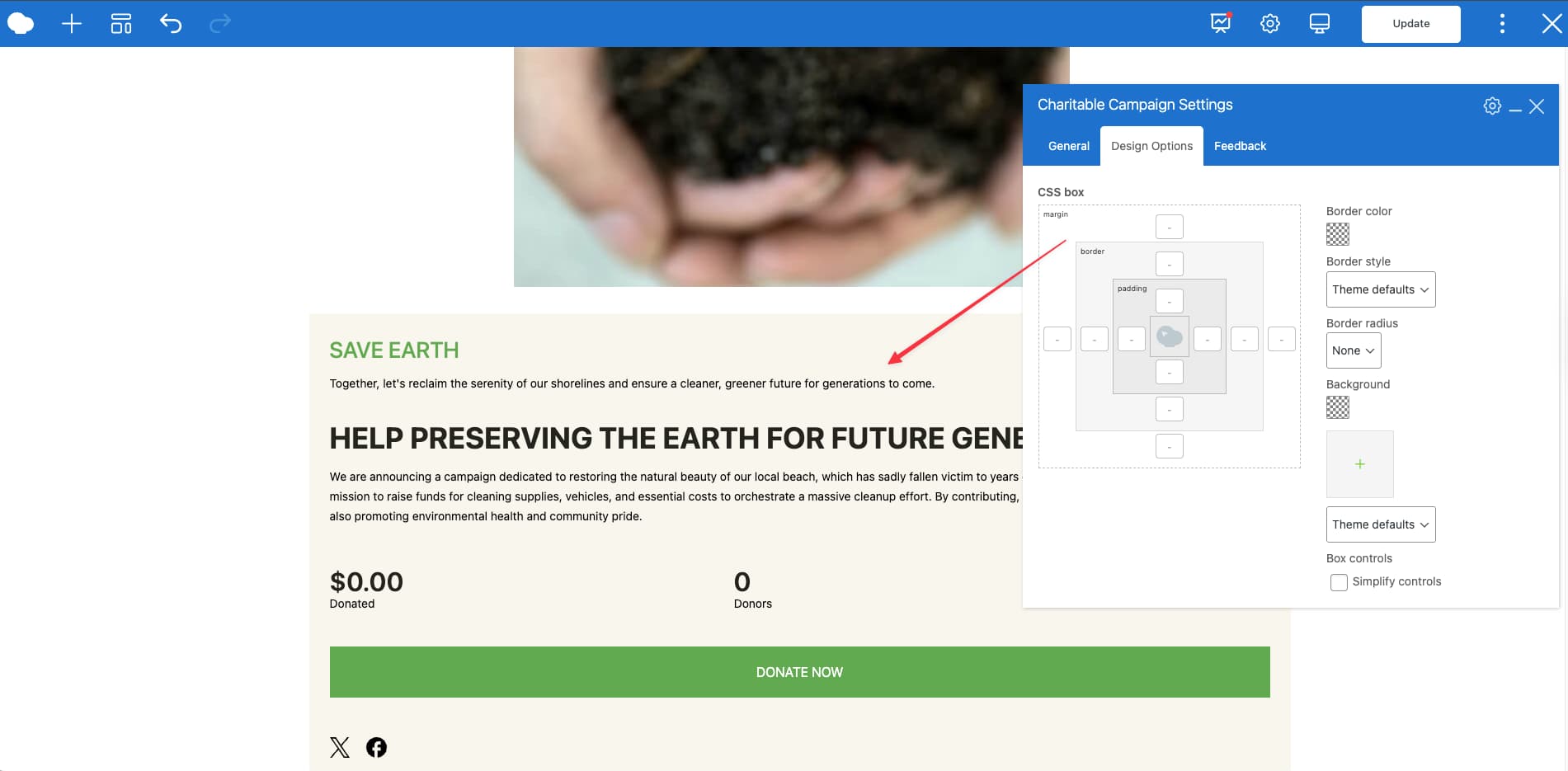 Element design option Element design option