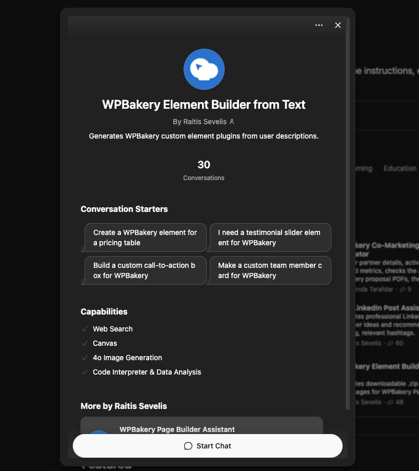 WPBakery text : HTML to element converter GPT