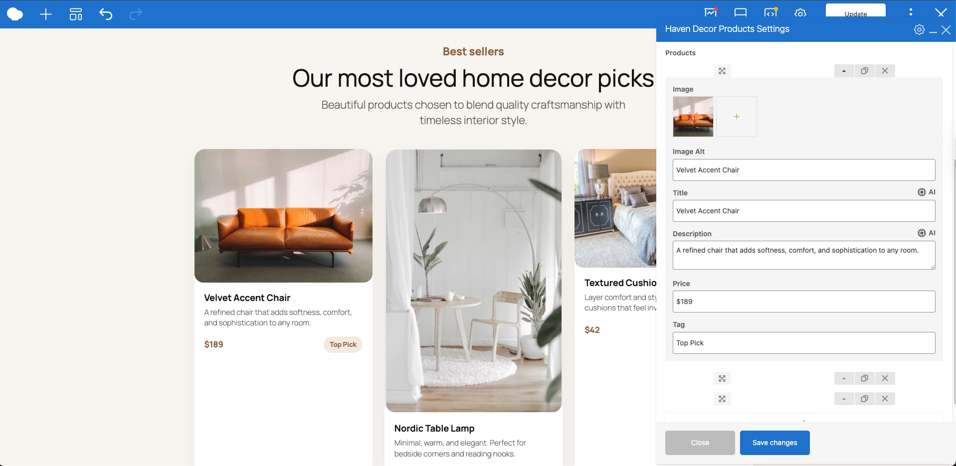 adding missing content through editable element after HTML conversion to WordPress