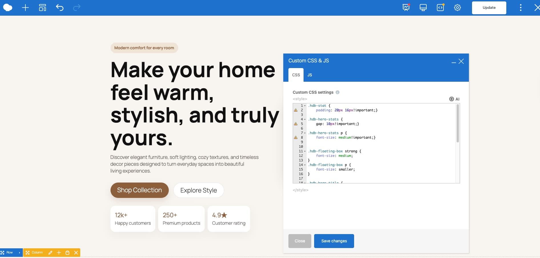tweaking html converted elements with css