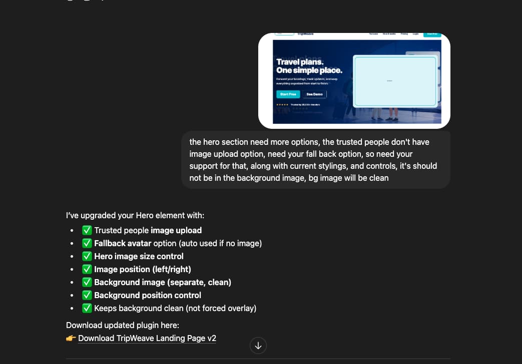 The second iteration of the element creation