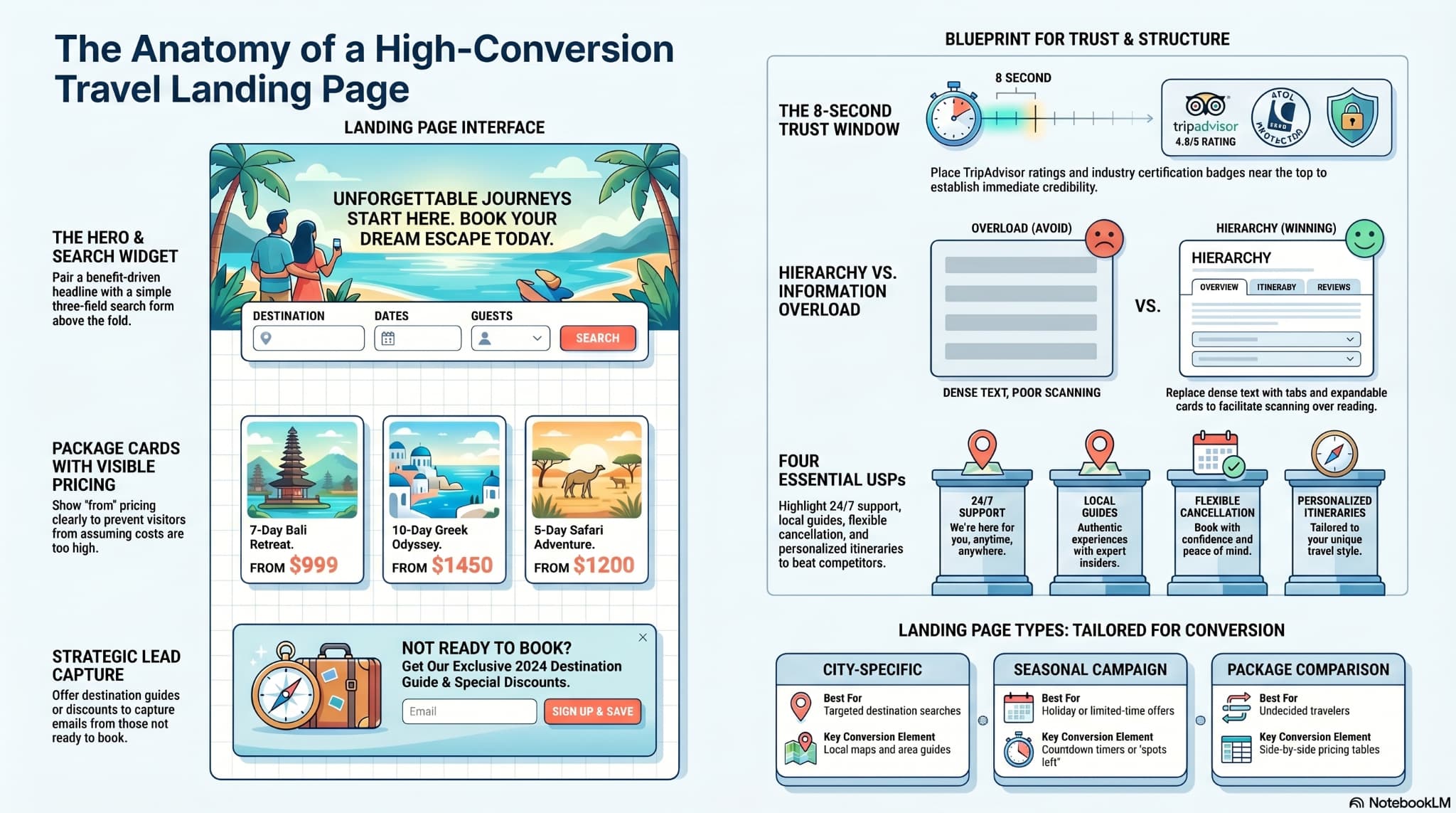 What makes a travel agency landing page actually convert-wpbakery