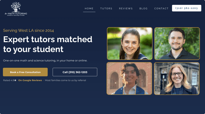 WPBakery Showcase -a-math-tutoring-website